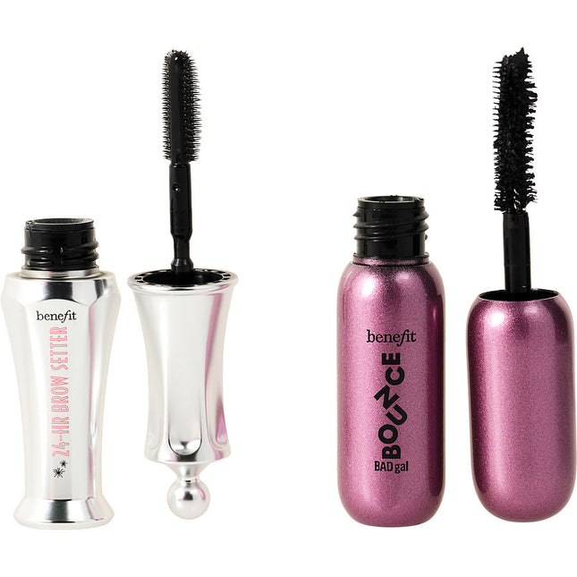 Benefit Game Set: 24-Hr Brow Setter Gel Mini 3,5ml + Badgal Bounce Volumizing Mascara Mini 4g --2pcs