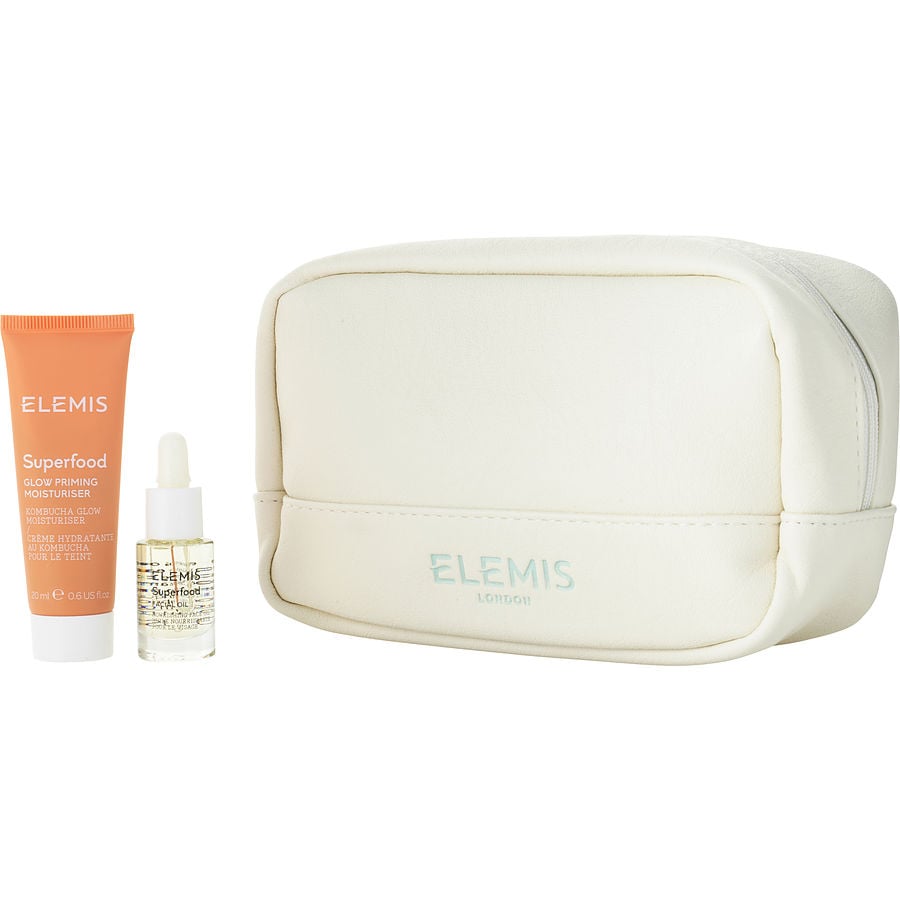 Elemis Superfood Glow Heroes Kit: Priming Moisturizer 20ml + Facial Oil 5ml --2pcs Bag