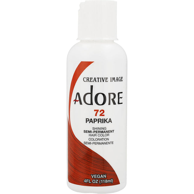 Adore Semi Permanent Hair Color Vegan And Cruelty Free 072 Paprika 4 oz