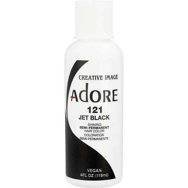 Adore Semi Permanent Hair Color Vegan And Cruelty Free 121 Jet Black 4 oz