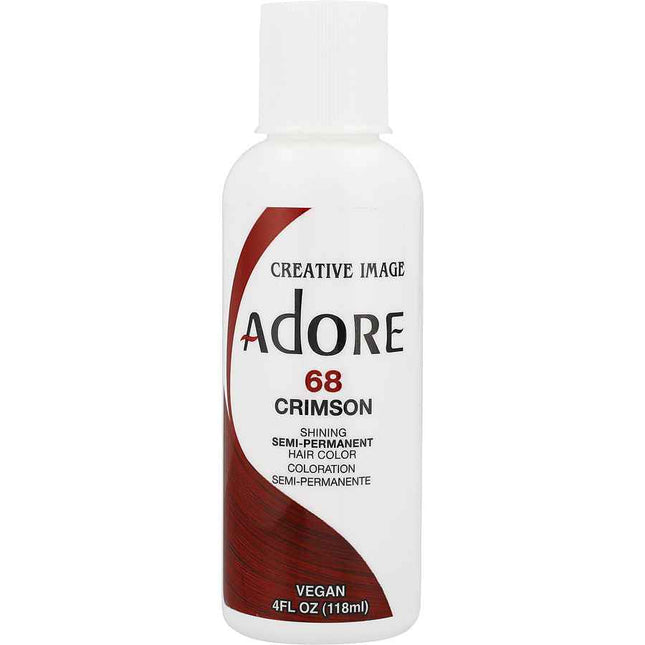 Adore Semi Permanent Hair Color Vegan And Cruelty Free 068 Crimson 4 oz