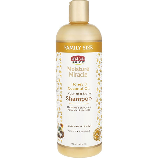 African Pride Moist Miracle Nourish And Shine Shampoo 16 oz