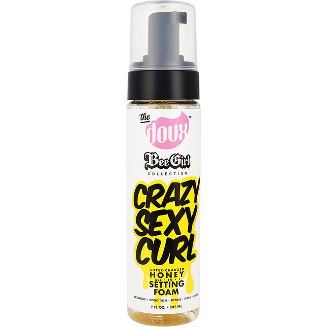 The Doux Bee Girl Crazy Sexy Curl Super Charged Honey All-In-1 Setting Foam 7 oz
