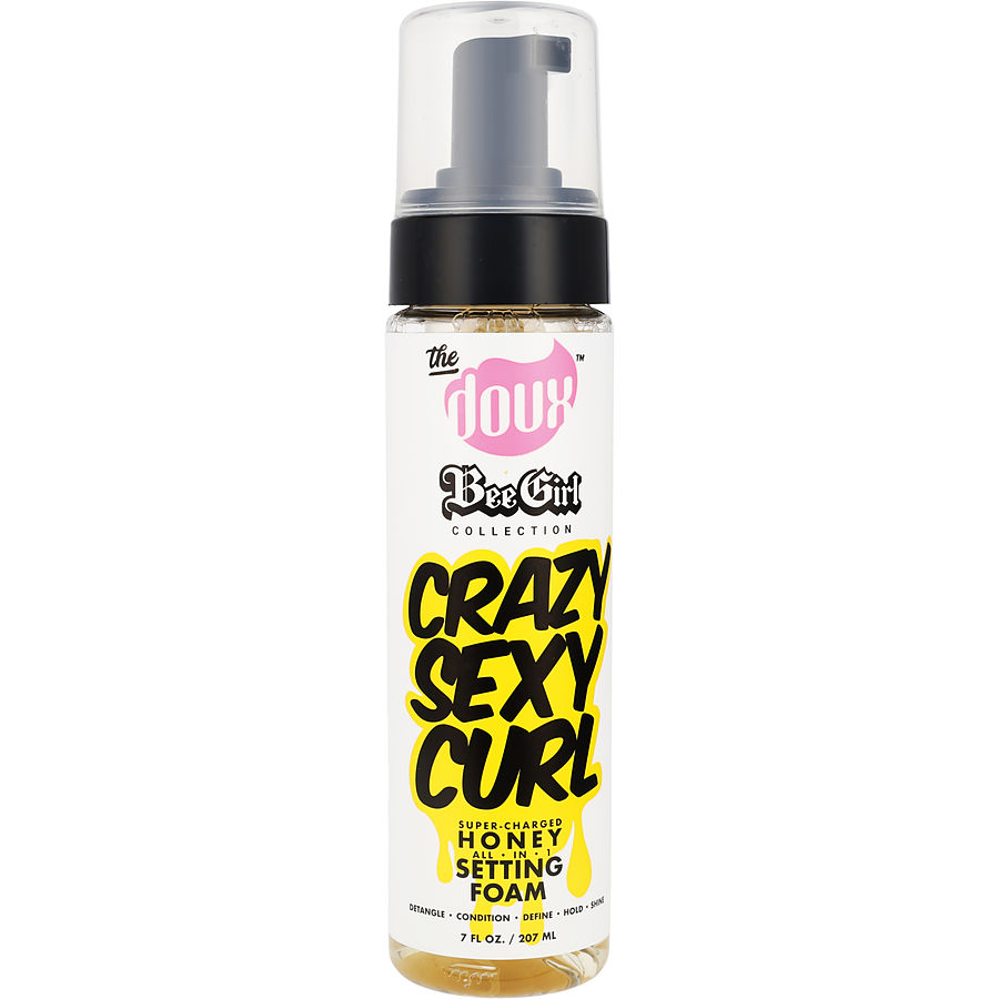 The Doux Bee Girl Crazy Sexy Curl Super Charged Honey All-In-1 Setting Foam 7 oz