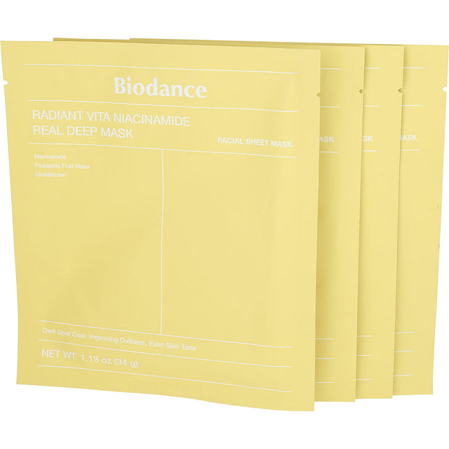 Biodance Radiant Vita Niacinamide Real Deep Mask 4x34g/1.19oz