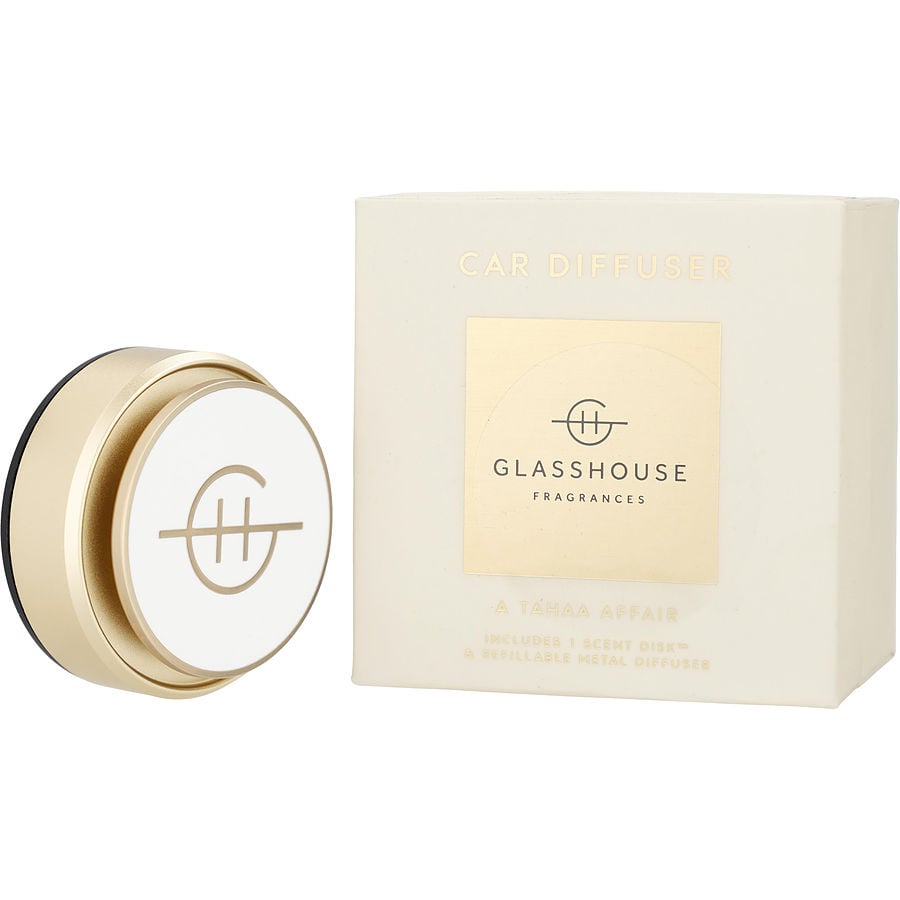 Glasshouse A Tahaa Affair Gold Car Diffuser Refillable & Scent Disk