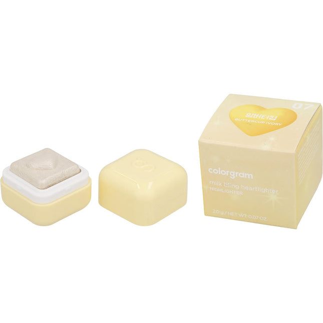 Colorgram Milk Bling Heartlighter - #07 Buttercup Ivory 2g/0.07oz