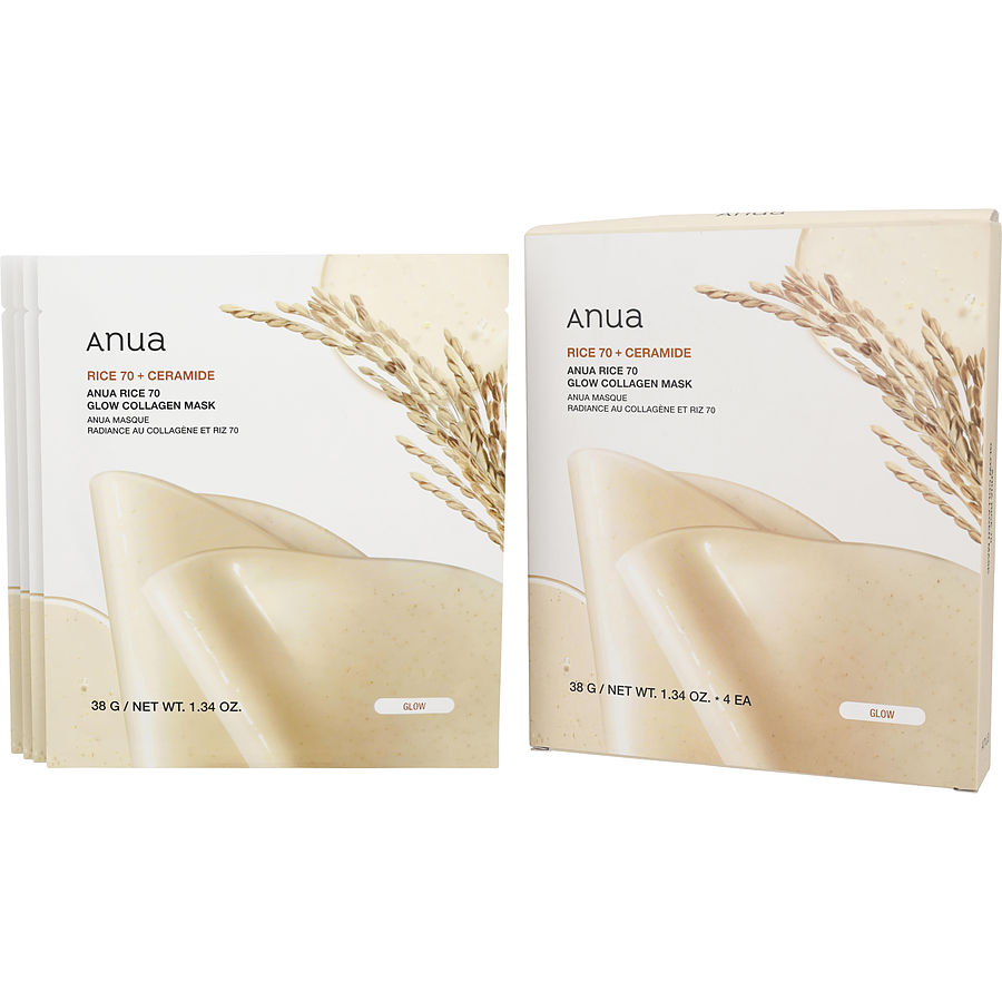 Anua Rice 70 Glow Collagen Mask 4x38g/1.34oz