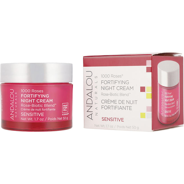 Andalou Naturals Sensitive 1000 Roses Fortifying Night Cream 50g/1.7oz