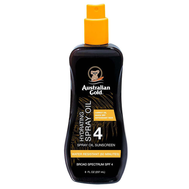 Australian Gold Hydrating Spray Oil Sunscreen Spf 4 237ml/8oz Australian Gold