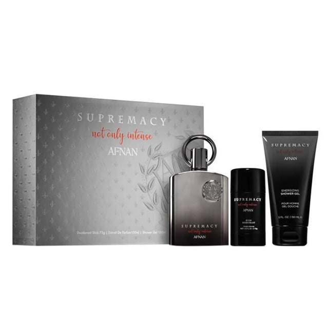 Afnan Perfumes Afnan Supremacy Not Only Intense Gift Set - EDP 100ml Spray + 150ml Shower Gel for Men