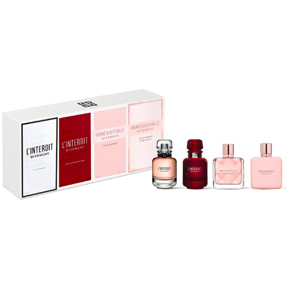 Givenchy Miniatures Gift Set 10ml L'Interdit EDP + 10ml L'Interdit Rouge EDP + 8ml Irresistible EDP + 8ml Irresistible Rose Velvet EDP for Women