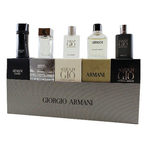 Giorgio Armani Variety 5 Piece Mini Gift Set for Men - Masionstore