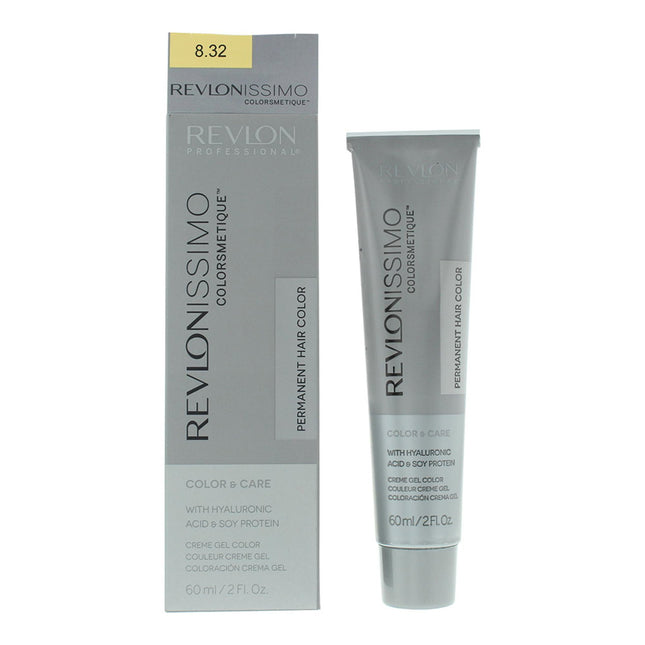 Revlon Revlonissimo Colorsmetique Permanent Hair Color 60ml - 8.32 Light Golden Peral Blonde, 60 ml for Unisex