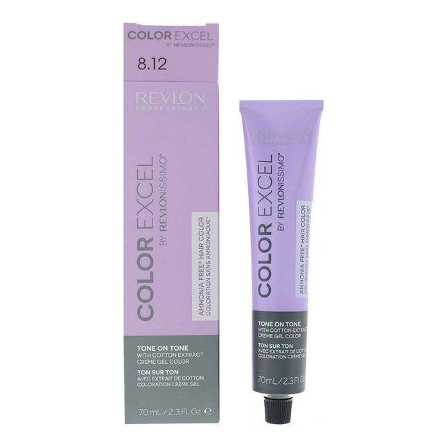 Revlon Revlonissimo Color Excel Creme Gel Hair Colour 70ml - 8.12 Light Ash Iridescent Blonde, 70 ml for Unisex