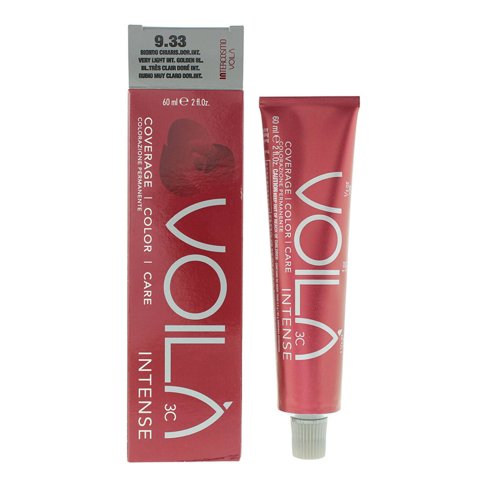 Intercosmo Voilà 3C Intense 60ml - 9.33 Very Light Intense Golden Blonde, 60 ml for Women