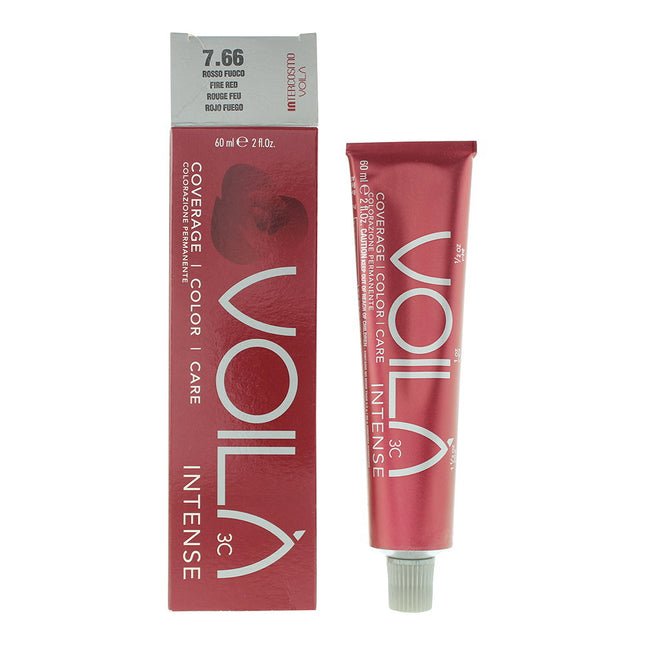 Intercosmo Voilà 3C Intense 60ml - 7.66 Fire Red, 60 ml for Women
