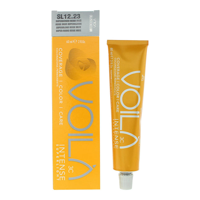 Intercosmo Voila Intense Hair Color 60ml - 12.23 Beige Irise Superblonde, 60 ml for Unisex