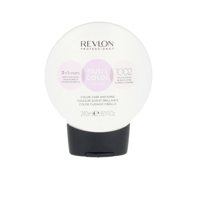 Revlon Nutri Color Filters 3 in 1 Cream Hair Colourant 240ml - 1002 Pale Platinum, 240 ml for Unisex