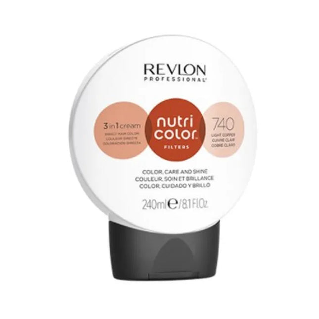 Revlon Nutri Color Filters 3 in 1 Cream Hair Colourant 240ml - 740 Light Copper, 240 ml for Unisex