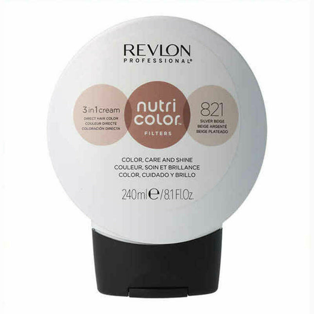 Revlon Nutri Color Filters 3 in 1 Cream Hair Colourant 240ml - 821 Silver Beige, 240 ml for Unisex