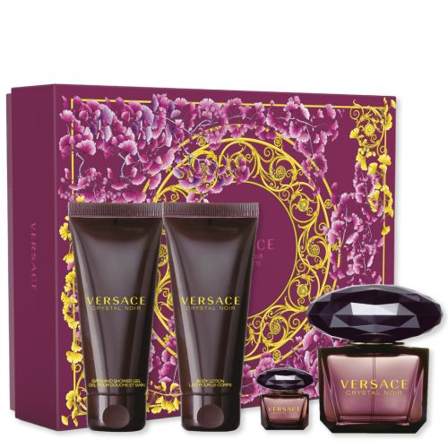 Versace Crystal Noir Eau De Toilette 4 Piece Gift Set Versace