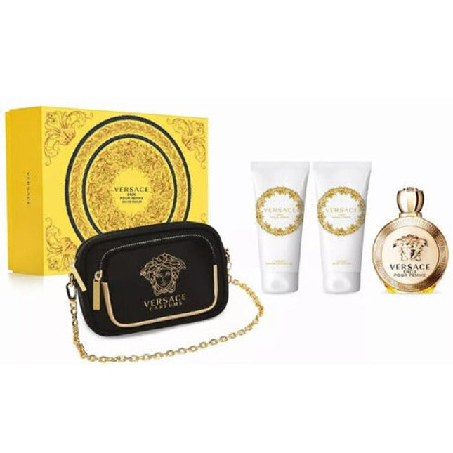 Versace Eros Pour Femme 4 Piece Gift Set Versace