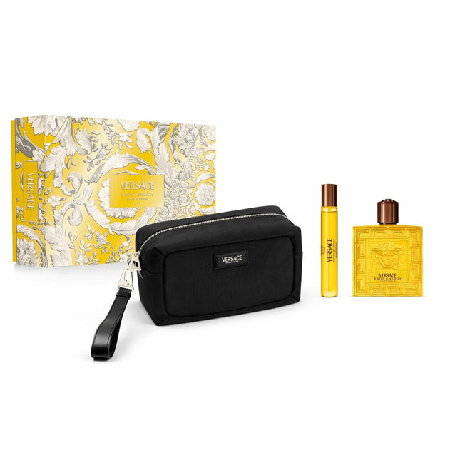 Versace Eros Energy Gift Set 100ml EDP + 10ml EDP + Toiletry Bag for Men