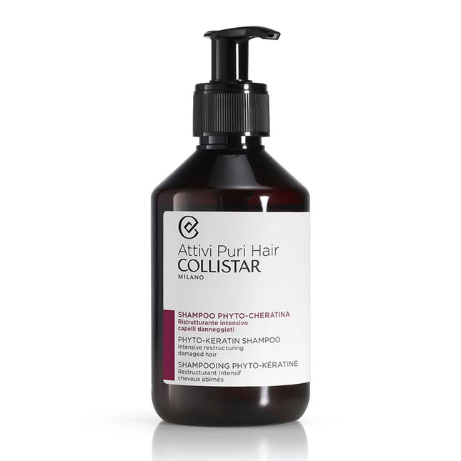Collistar Pure Active Phyto Keratin Intensive Restructuring Shampoo 250ml, 250 ml for Unisex