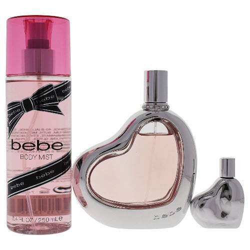 Bebe Silver 3 Piece Gift Set for Women