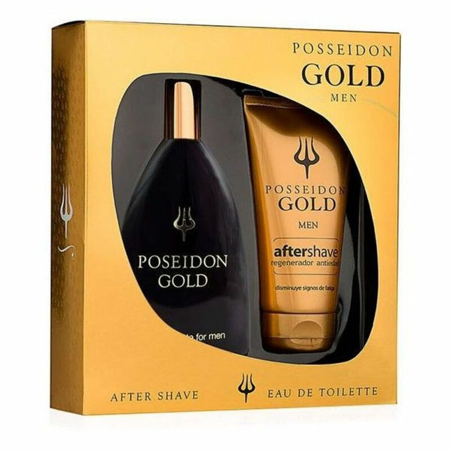 Instituto Español Posseidon Gold Men Gift Set 100ml EDT Spray + 100ml Aftershave