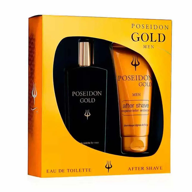 Instituto Español Posseidon Gold Men Gift Set 100ml EDT Spray + 100ml Aftershave