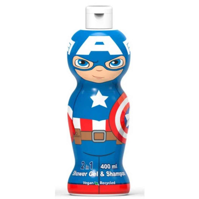 Marvel Captain America – Shower Gel & Shampoo 2-in-1 for Children, 400 ml