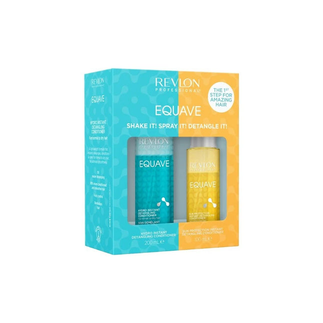 Revlon Equave Summer Gift Set - Hydro Detangling Conditioner 200ml + Sun Protection Conditioner 100ml for Unisex