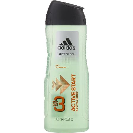 Adidas Active Start 3 Body, Hair & Face Shower Gel for Men