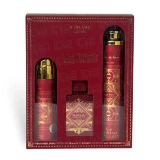 Lattafa Badee Al Oud Sublime 3 Piece Gift Set for Men
