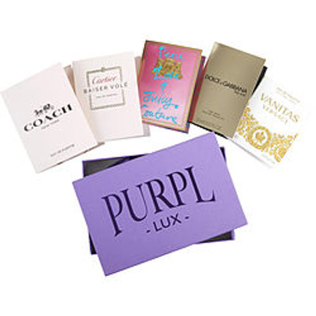 Purpl Lux Subscription Box For Women By  Coach & The One & Peace Love & Juicy Couture & Vanitas Versace & Cartier Baiser Vole Purpl Lux Subscription Box For Women