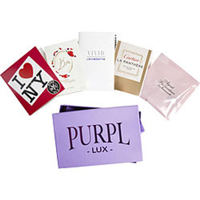 Purpl Lux Subscription Box For Women By  $bond No. 9 I Love Ny - $vivid - $agent Provocateur Eau Emotionnelle - $cartier La Panthere Legere - $lolita Lempicka Si Lolita Purpl Lux Subscription Box For Women