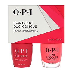 Opi Gel Color Soak-off Gel Lacquer + Nail Lacquer - She's A Bad Muffaletta --2pcs By Opi Opi