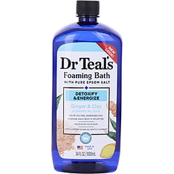 Foaming Bath With Pure Epsom Salt Detoxify & Energize With Ginger & Clay --1000ml/34oz Dr. Teal's