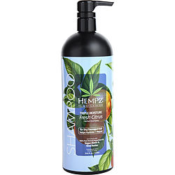 Triple Moisture Fresh Citrus Herbal Shampoo For Dry/damaged Hair 33.8 Oz Hempz