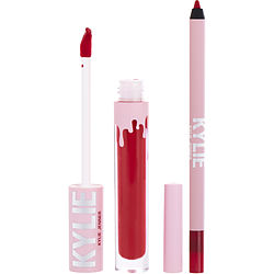 Kylie Jenner Velvet Lip Kit: Velvet Liquid Lipstick 3ml + Lip Liner 1.1g - # 405 Red Velvet  --2pcs By Kylie Jenner Kylie Jenner