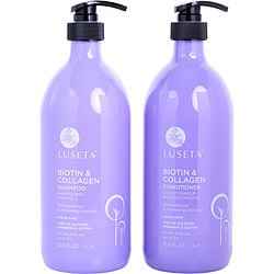 Biotin & Collagen Shampoo And Conditioner Set 33.8 Oz Luseta