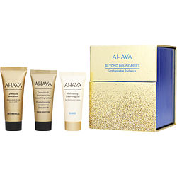 Unstoppable Radiance Set: 24k Gold Mud Mask + Osmoter Soothing Lotion + Refreshing Cleansing Gel --3x15ml/0.5oz Ahava
