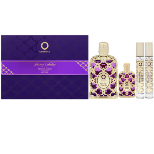 Orientica Luxury Collection Velvet Gold 4 Piece Gift Set for Women