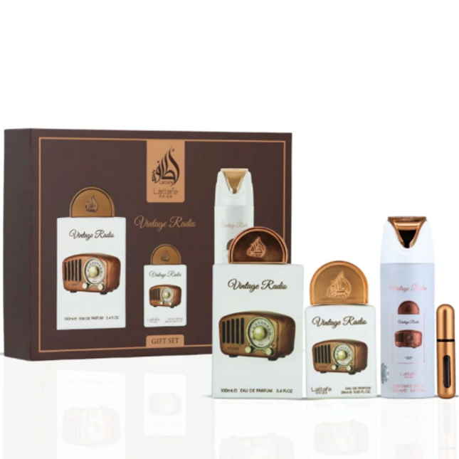 Lattafa Vintage Radio 3 Piece Gift Set Lattafa