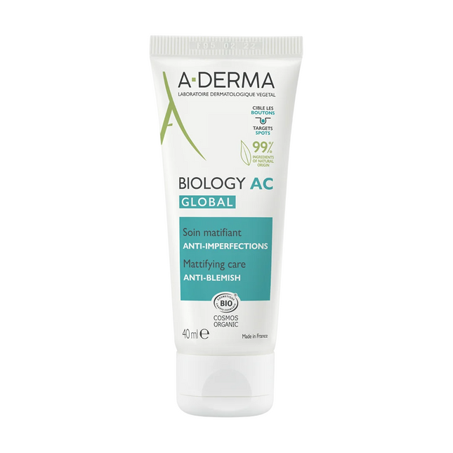 A-Derma Biology AC Anti-Imperfections Day – Local Treatment Cream for Women, Acne, Face, 40 ml