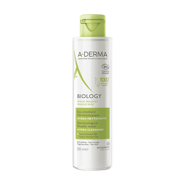 A-Derma Biology Hydrating – Micellar Water for Women, All Skin Types, 200 ml