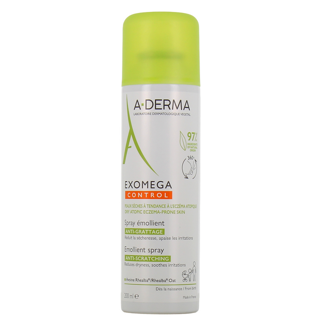 A-Derma Exomega Control Emollient – Spray Unisex, For Face & Body, 200 ml