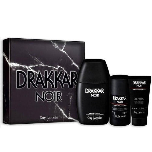 Guy Laroche Drakkar Noir 3 Piece Gift Set for Men - Masionstore